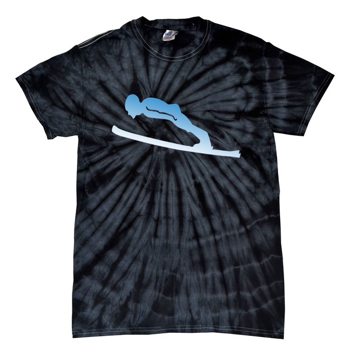 Funny Skiing Lover Gift For Skier Tie-Dye T-Shirt