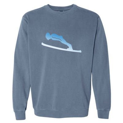 Funny Skiing Lover Gift For Skier Garment-Dyed Sweatshirt