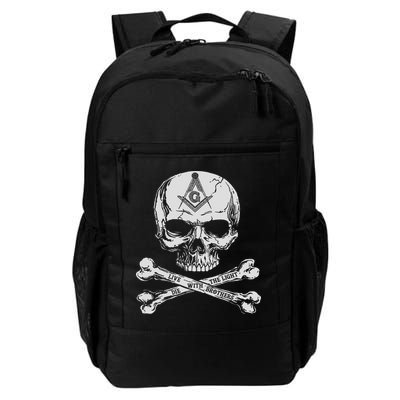 Freemason Skull Live With Brothers Die With The Light Mason Daily Commute Backpack