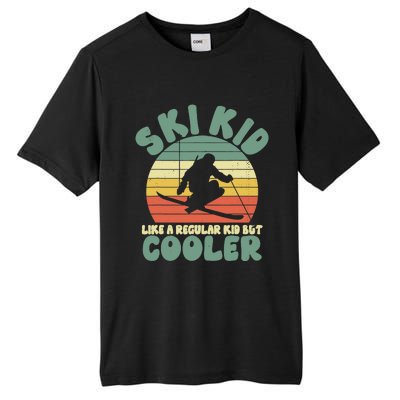 Funny Ski Like A Regular But Cooler Skiing Tall Fusion ChromaSoft Performance T-Shirt