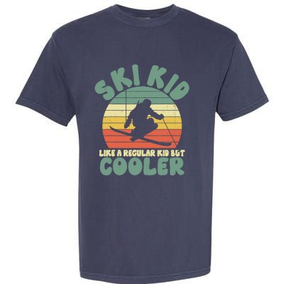 Funny Ski Like A Regular But Cooler Skiing Garment-Dyed Heavyweight T-Shirt