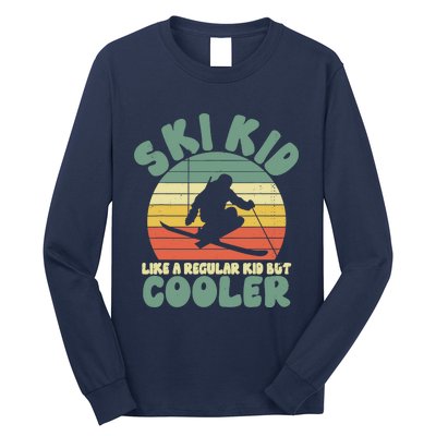 Funny Ski Like A Regular But Cooler Skiing Long Sleeve Shirt