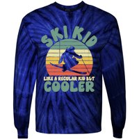 Funny Ski Like A Regular But Cooler Skiing Tie-Dye Long Sleeve Shirt