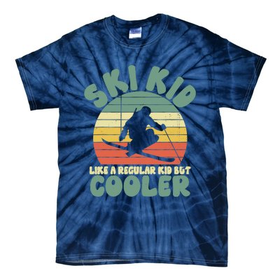 Funny Ski Like A Regular But Cooler Skiing Tie-Dye T-Shirt