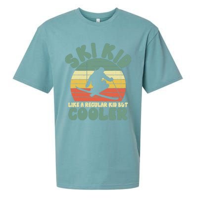 Funny Ski Like A Regular But Cooler Skiing Sueded Cloud Jersey T-Shirt