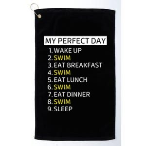 Funny Swimming Lover Gift Perfect Swim Day Funny Swimmer Funny Gift Platinum Collection Golf Towel