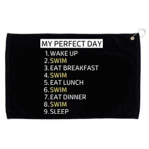 Funny Swimming Lover Gift Perfect Swim Day Funny Swimmer Funny Gift Grommeted Golf Towel