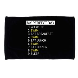 Funny Swimming Lover Gift Perfect Swim Day Funny Swimmer Funny Gift Microfiber Hand Towel