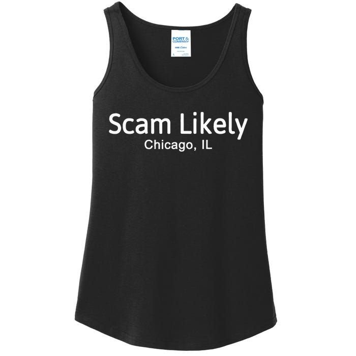 Funny Scam Likely Chicago Illinois Gift Ladies Essential Tank