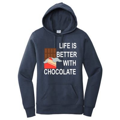 Funny Saying Life With Chocolate Candy Cool Gift Women's Pullover Hoodie