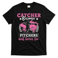 Funny Softball Lover Graphic Women Girls Softball Catcher T-Shirt