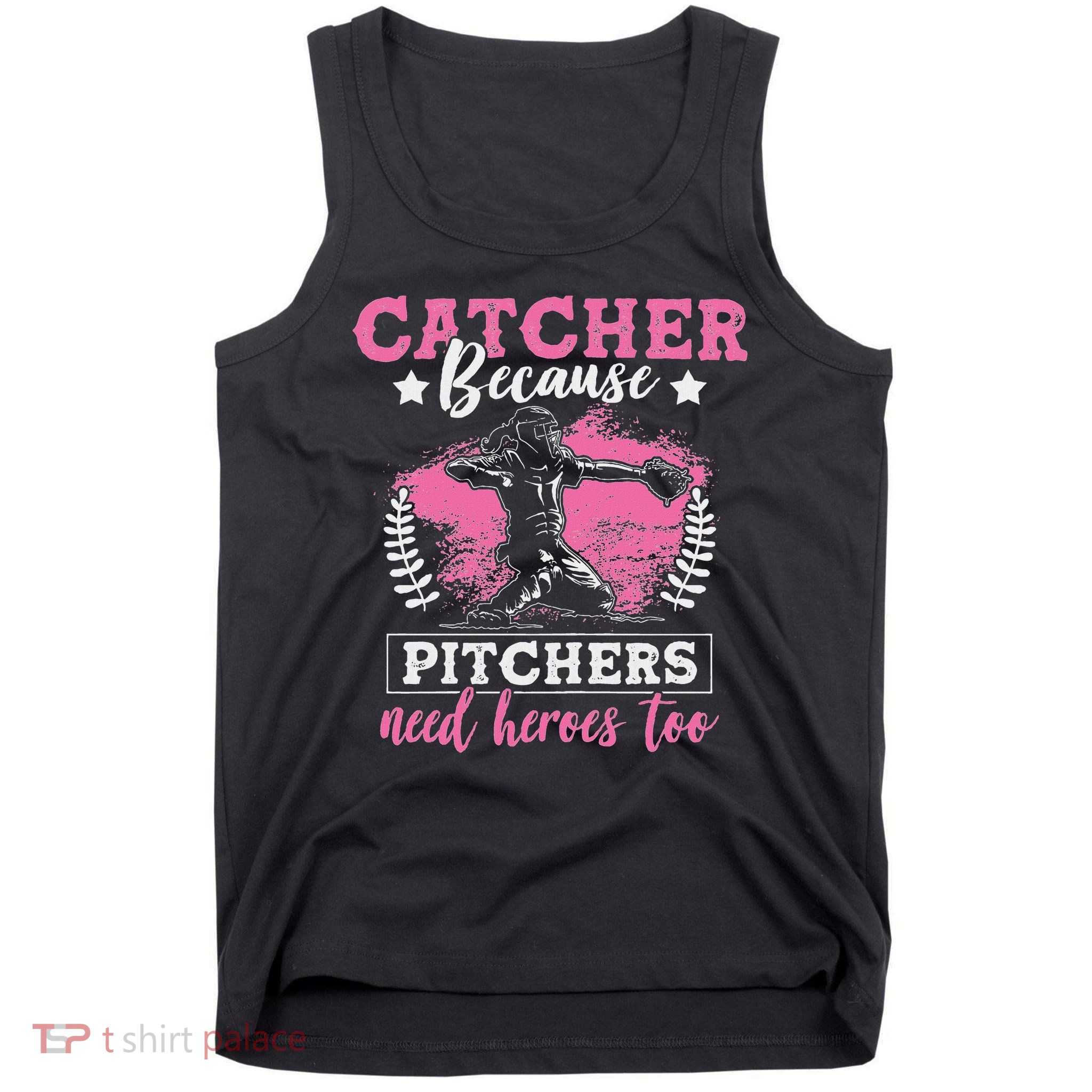 Funny Softball Lover Graphic Women Girls Softball Catcher Tank Top