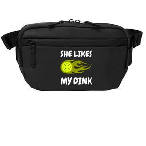 Funny She Likes My Dink Pickleball Couple Matching Pickleball Fan Gift Crossbody Pack