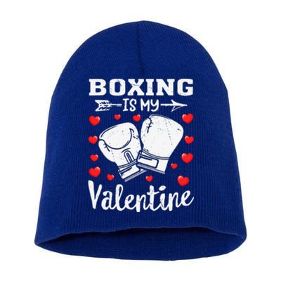 Funny Sport Lover Boxing Is My Valentine Short Acrylic Beanie