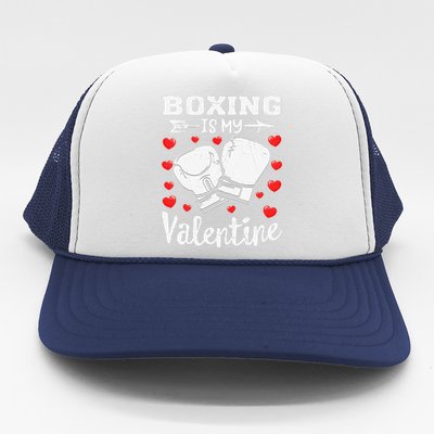 Funny Sport Lover Boxing Is My Valentine Trucker Hat