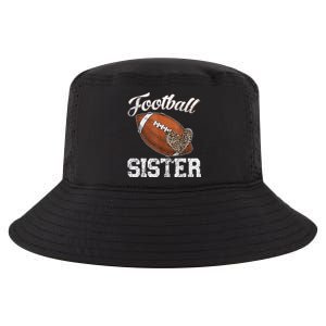 Football Sister Leopard Tee Ball Funny Mother's Day Cool Comfort Performance Bucket Hat