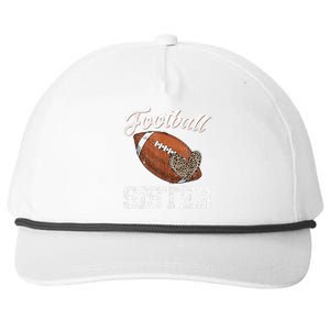 Football Sister Leopard Tee Ball Funny Mother's Day Snapback Five-Panel Rope Hat