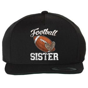 Football Sister Leopard Tee Ball Funny Mother's Day Wool Snapback Cap