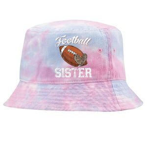 Football Sister Leopard Tee Ball Funny Mother's Day Tie-Dyed Bucket Hat