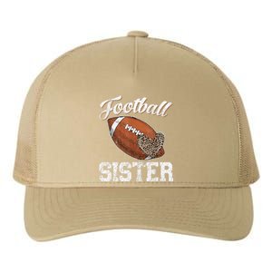 Football Sister Leopard Tee Ball Funny Mother's Day Yupoong Adult 5-Panel Trucker Hat