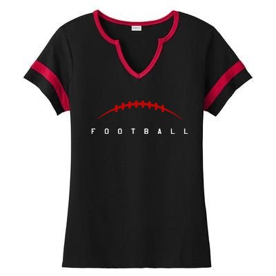 Football Sport Lover Gift Ladies Halftime Notch Neck Tee