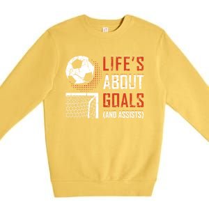 Funny Soccer Lover N Soccer Player Fans Coaches Cool Gift Premium Crewneck Sweatshirt