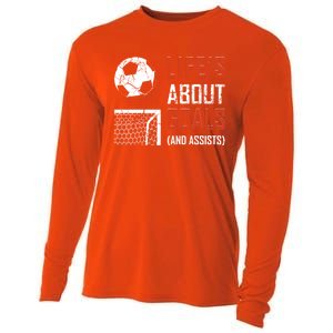 Funny Soccer Lover N Soccer Player Fans Coaches Cool Gift Cooling Performance Long Sleeve Crew