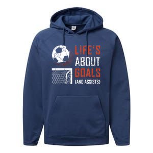 Funny Soccer Lover N Soccer Player Fans Coaches Cool Gift Performance Fleece Hoodie