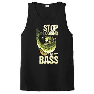 Fishing Stop Looking At My Bass Lake Novelty PosiCharge Competitor Tank