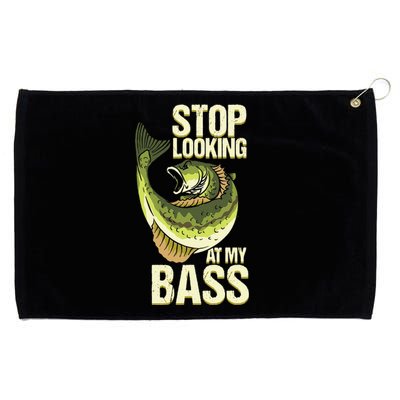 Fishing Stop Looking At My Bass Lake Novelty Grommeted Golf Towel