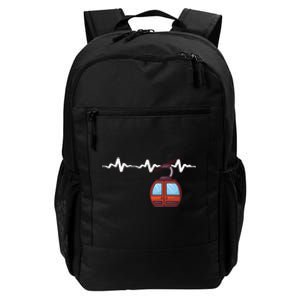 Funny Ski Lift Heartbeat Design Skier Gift For Skier Daily Commute Backpack