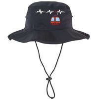 Funny Ski Lift Heartbeat Design Skier Gift For Skier Legacy Cool Fit Booney Bucket Hat