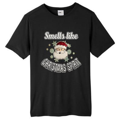 Funny Smells Like Christmas Spirit Santa Snowflake Funny Gift Tall Fusion ChromaSoft Performance T-Shirt