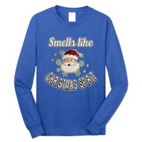 Funny Smells Like Christmas Spirit Santa Snowflake Funny Gift Long Sleeve Shirt