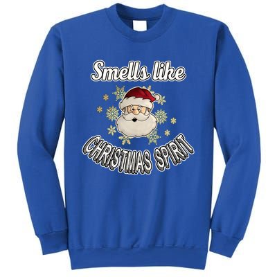 Funny Smells Like Christmas Spirit Santa Snowflake Funny Gift Sweatshirt