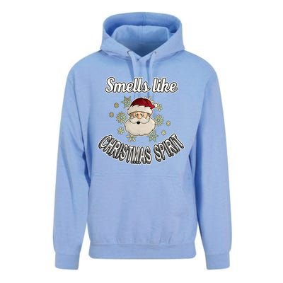 Funny Smells Like Christmas Spirit Santa Snowflake Funny Gift Unisex Surf Hoodie