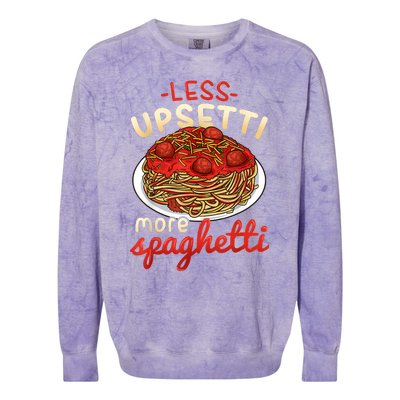 Funny Spaghetti Lover Gift Pasta Italian Cuisine Food Foodie Colorblast Crewneck Sweatshirt