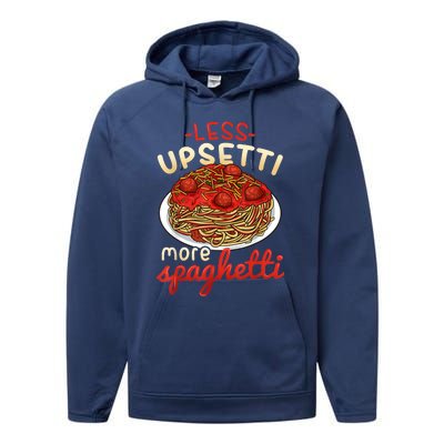 Funny Spaghetti Lover Gift Pasta Italian Cuisine Food Foodie Performance Fleece Hoodie