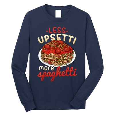 Funny Spaghetti Lover Gift Pasta Italian Cuisine Food Foodie Long Sleeve Shirt