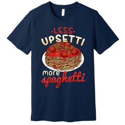 Funny Spaghetti Lover Gift Pasta Italian Cuisine Food Foodie Premium T-Shirt