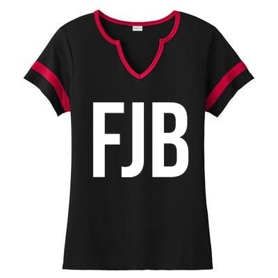 FJB Simple Logo (F!ck Joe Biden) Ladies Halftime Notch Neck Tee