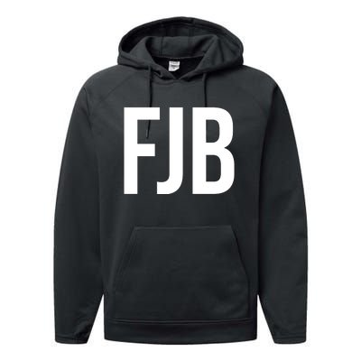 FJB Simple Logo (F!ck Joe Biden) Performance Fleece Hoodie