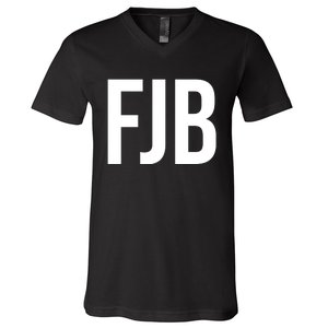 FJB Simple Logo (F!ck Joe Biden) V-Neck T-Shirt