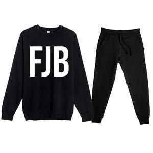 FJB Simple Logo (F!ck Joe Biden) Premium Crewneck Sweatsuit Set