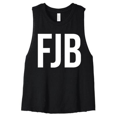 FJB Simple Logo (F!ck Joe Biden) Women's Racerback Cropped Tank