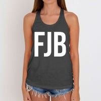 FJB Simple Logo (F!ck Joe Biden) Women's Knotted Racerback Tank