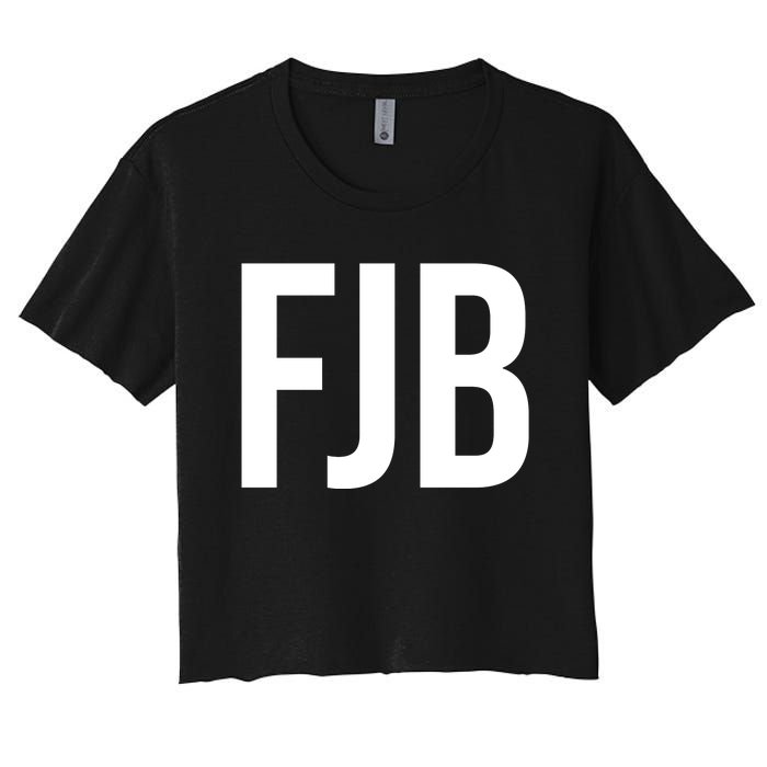 FJB Simple Logo (F!ck Joe Biden) Women's Crop Top Tee