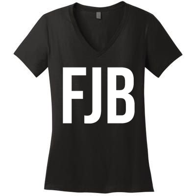 FJB Simple Logo (F!ck Joe Biden) Women's V-Neck T-Shirt