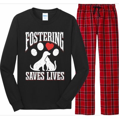 Fostering Saves Lives Rescue Cat Rescue Dog Animal Rescue Long Sleeve Pajama Set