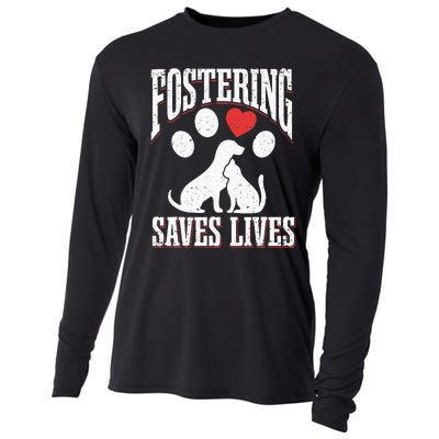 Fostering Saves Lives Rescue Cat Rescue Dog Animal Rescue Cooling Performance Long Sleeve Crew